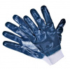 Перчатки нитриловые синие полный облив, манжет-резинка (бр.1)