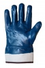 Перчатки нитриловые синие полный облив, манжет-крага  